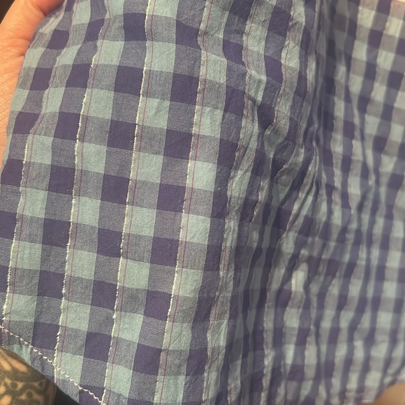 NWT Pilcro by Anthropologie long sleeved button up shirt ombré & pocket-XL - Picture 9 of 9